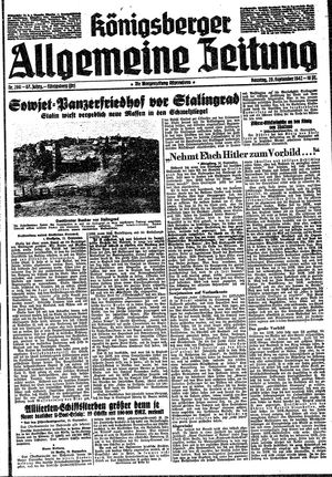 Königsberger allgemeine Zeitung vom 20.09.1942