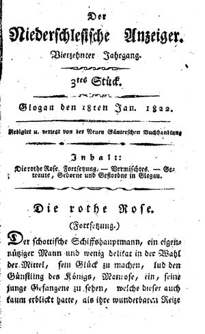 Der niederschlesische Anzeiger vom 18.01.1822