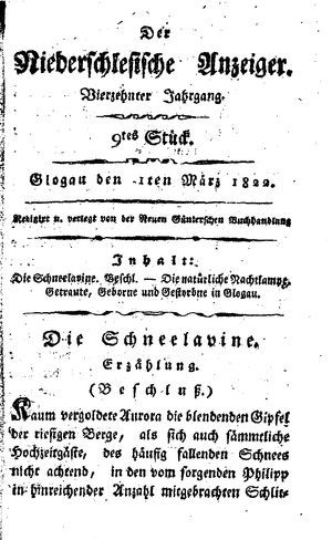 Der niederschlesische Anzeiger vom 01.03.1822