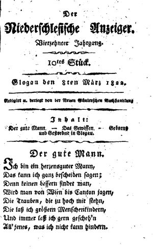 Der niederschlesische Anzeiger on Mar 8, 1822