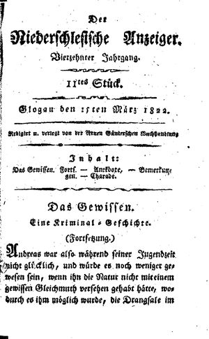 Der niederschlesische Anzeiger on Mar 15, 1822