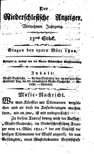 Der niederschlesische Anzeiger vom 29.03.1822
