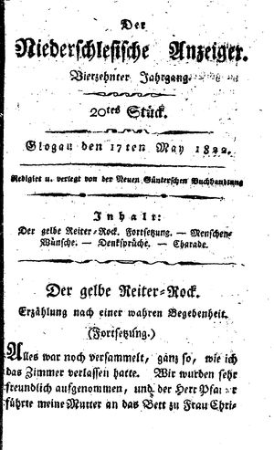 Der niederschlesische Anzeiger on May 17, 1822