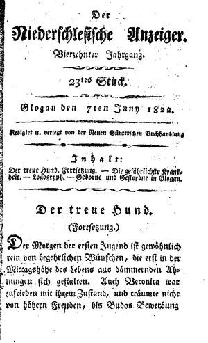 Der niederschlesische Anzeiger vom 07.06.1822