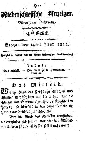 Der niederschlesische Anzeiger vom 14.06.1822
