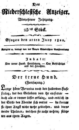 Der niederschlesische Anzeiger on Jun 21, 1822