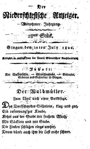 Der niederschlesische Anzeiger vom 12.07.1822