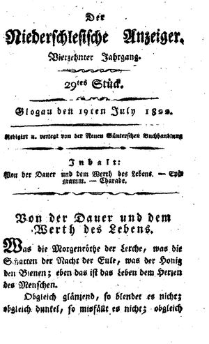 Der niederschlesische Anzeiger vom 19.07.1822