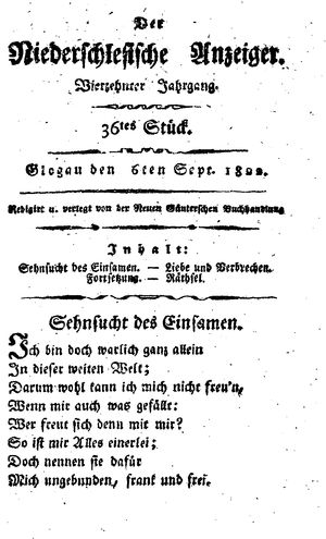 Der niederschlesische Anzeiger vom 06.09.1822