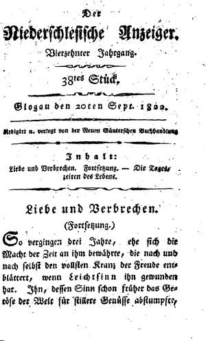 Der niederschlesische Anzeiger on Sep 20, 1822