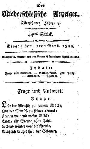 Der niederschlesische Anzeiger vom 01.11.1822