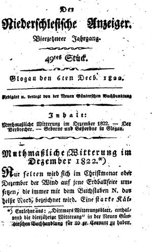 Der niederschlesische Anzeiger vom 06.12.1822