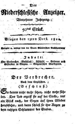 Der niederschlesische Anzeiger vom 13.12.1822
