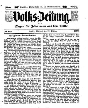 Volks-Zeitung vom 22.10.1856