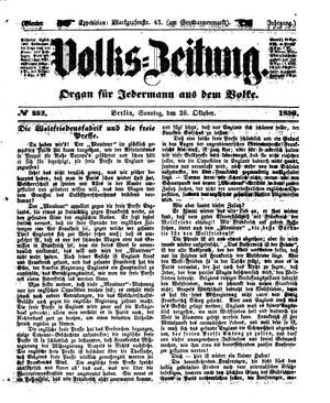 Volks-Zeitung vom 26.10.1856
