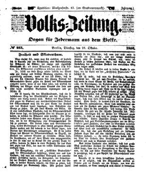 Volks-Zeitung vom 28.10.1856