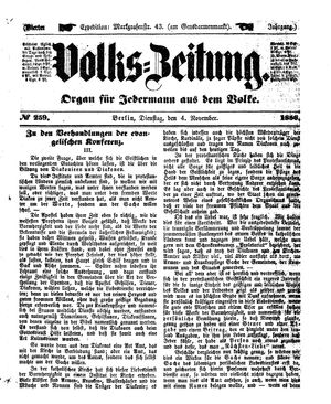 Volks-Zeitung vom 04.11.1856