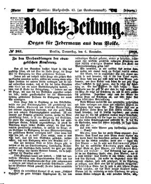 Volks-Zeitung vom 06.11.1856