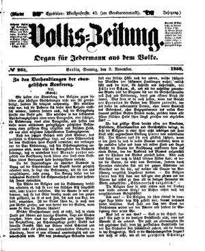 Volks-Zeitung on Nov 9, 1856