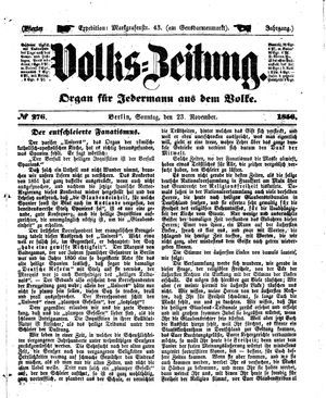 Volks-Zeitung vom 23.11.1856