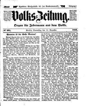 Volks-Zeitung on Dec 11, 1856
