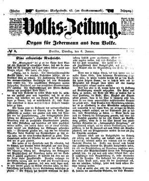 Volks-Zeitung vom 06.01.1857