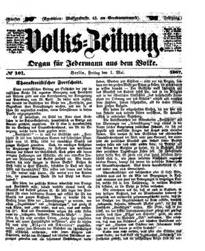 Volks-Zeitung on May 1, 1857