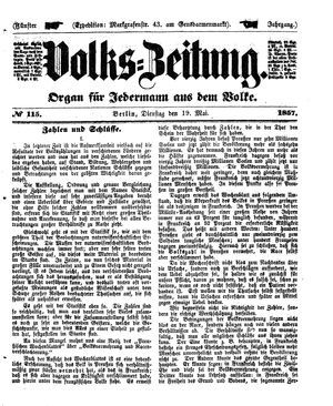 Volks-Zeitung vom 19.05.1857