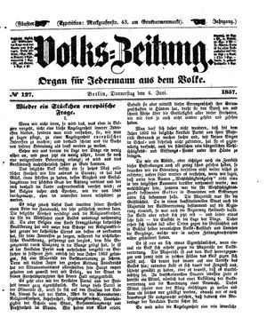 Volks-Zeitung on Jun 4, 1857