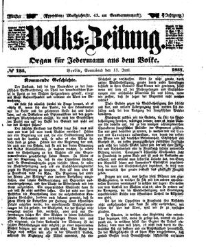 Volks-Zeitung vom 13.06.1857