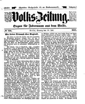 Volks-Zeitung vom 19.07.1857