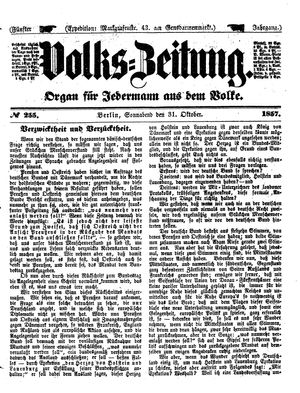 Volks-Zeitung vom 31.10.1857