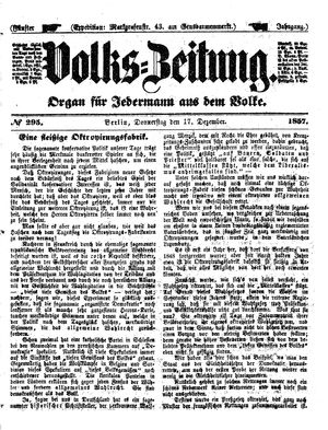 Volks-Zeitung vom 17.12.1857