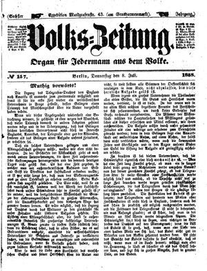 Volks-Zeitung on Jul 8, 1858