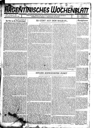 Argentinisches Wochenblatt on Nov 28, 1942