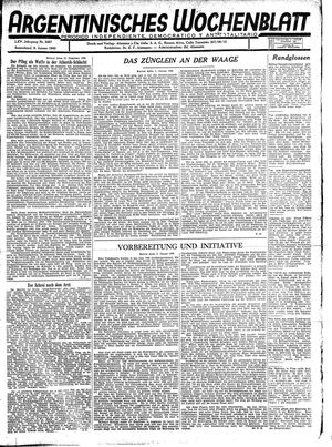 Argentinisches Wochenblatt vom 09.01.1943