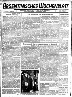 Argentinisches Wochenblatt vom 16.01.1943