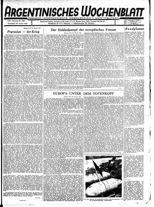 Argentinisches Wochenblatt on Jan 30, 1943
