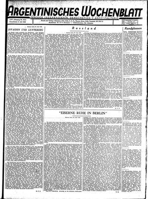Argentinisches Wochenblatt vom 03.07.1943