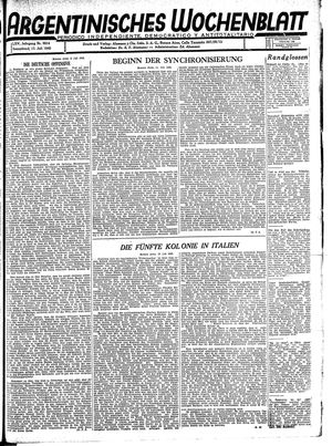 Argentinisches Wochenblatt vom 17.07.1943