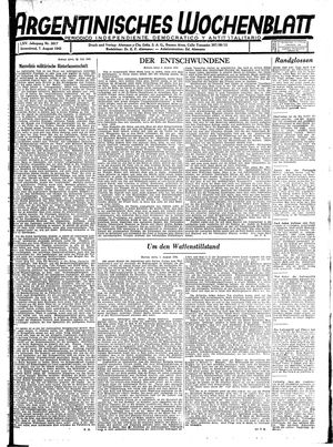 Argentinisches Wochenblatt vom 07.08.1943