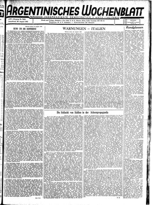 Argentinisches Wochenblatt vom 28.08.1943