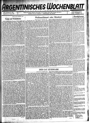 Argentinisches Wochenblatt vom 18.09.1943