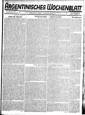 Argentinisches Wochenblatt vom 06.11.1943