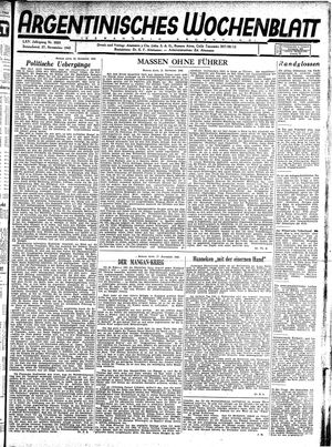 Argentinisches Wochenblatt vom 27.11.1943
