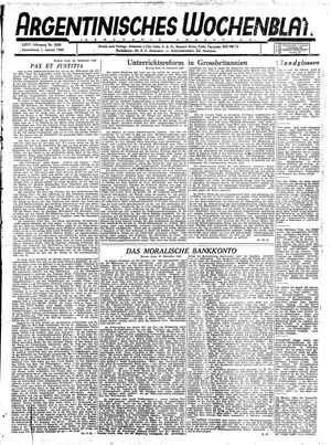 Argentinisches Wochenblatt vom 01.01.1944