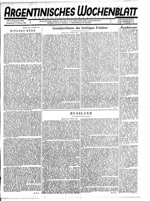 Argentinisches Wochenblatt vom 12.02.1944