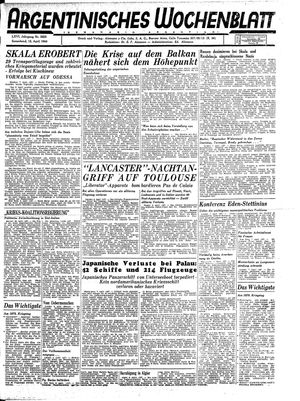 Argentinisches Wochenblatt vom 15.04.1944
