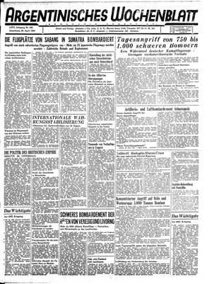 Argentinisches Wochenblatt on Apr 29, 1944