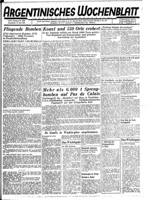 Argentinisches Wochenblatt on Jul 15, 1944